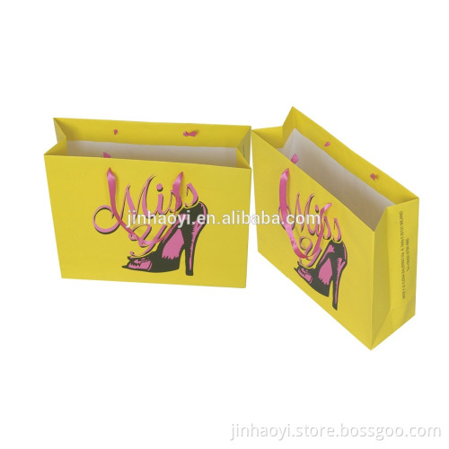 yellow paper small gift bags